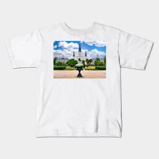 Jackson Square and the St. Louis Cathedral Kids T-Shirt